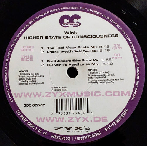 Wink* : Higher State Of Consciousness ('96 Remixes) (12