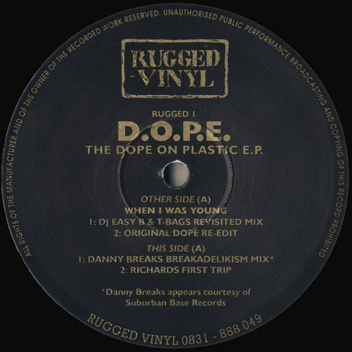 D.O.P.E. : The Dope On Plastic E.P. (12