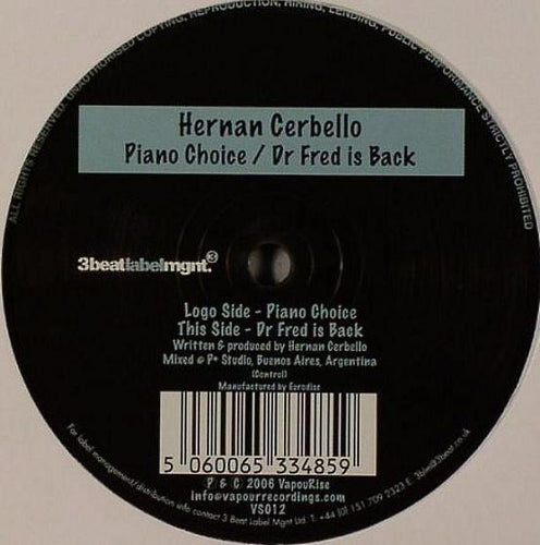 Hernan Cerbello : Piano Choice / Dr Fred Is Back (12