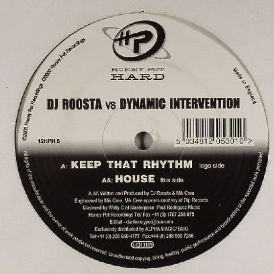 Roosta Vs Dynamic Intervention : Keep That Rhythm / House (12