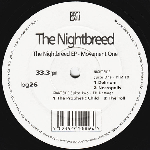 The Nightbreed : The Nightbreed EP - Movement One (12