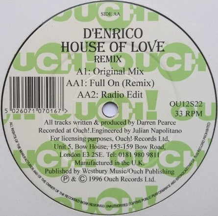 D'Enrico : House Of Love (Remix) (12