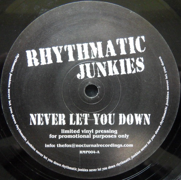 Rhythmatic Junkies : Never Let You Down (12