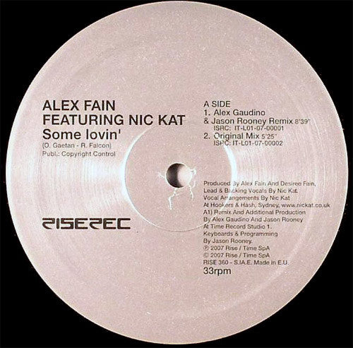 Alex Fain Featuring Nic Kat : Some Lovin' (12