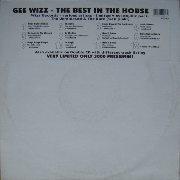 Various : Gee Wizz - The Best In The House (2xLP, Ltd + 12