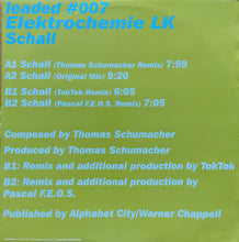 Load image into Gallery viewer, Elektrochemie LK : Schall (12")
