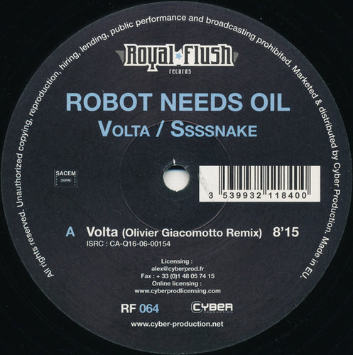 Robot Needs Oil : Volta / Ssssnake (12