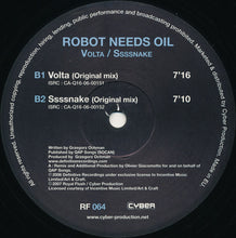 Load image into Gallery viewer, Robot Needs Oil : Volta / Ssssnake (12&quot;)
