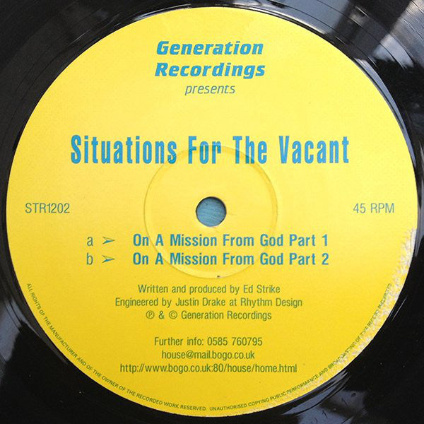 Situations For The Vacant : On A Mission From God (12
