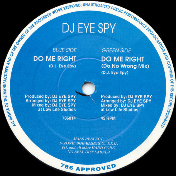 DJ Eye Spy : Do Me Right (12