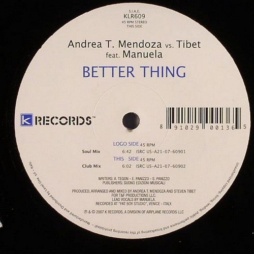 Andrea T. Mendoza vs. Tibet Feat. Manuela (2) : Better Thing (12