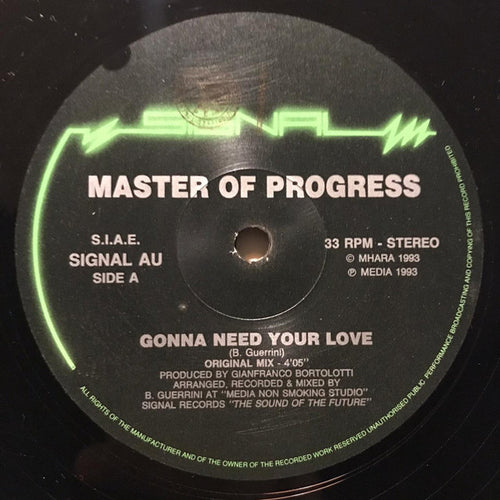 Master Of Progress : Gonna Need Your Love (12