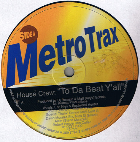 The Housecrew : To Da Beat Y'All / TLC Juice (12