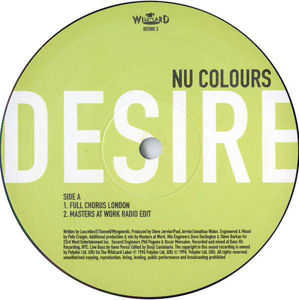 Nu Colours : Desire (The House Mixes) (2x12