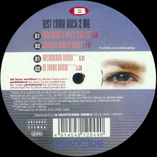 Hypertrophy : Just Come Back 2 Me (Remixes) (12