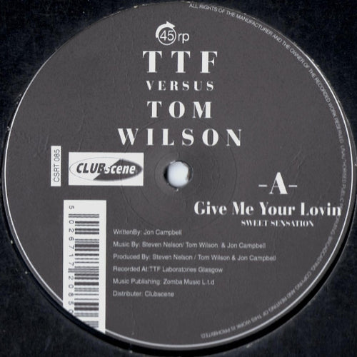 The Time Frequency Versus Tom Wilson : Give Me Your Lovin (Sweet Sensation) (12