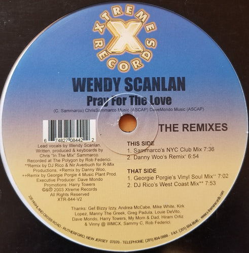 Wendy Scanlan : Pray For The Love (The Remixes) (12