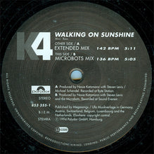 Load image into Gallery viewer, K4 (4) : Walking On Sunshine (12&quot;)
