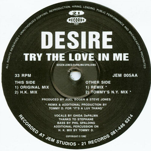 Desire : Try The Love In Me (12
