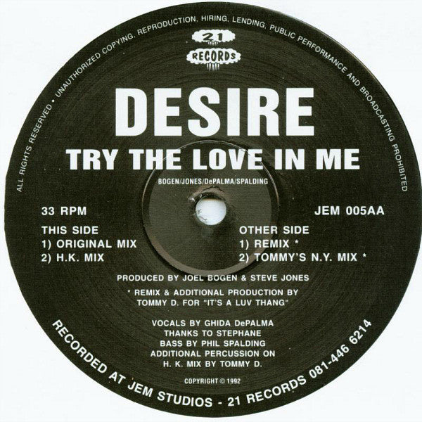 Desire : Try The Love In Me (12