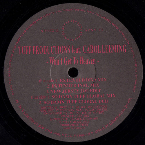 Tuff Productions Feat. Carol Leeming : Won't Get To Heaven (12