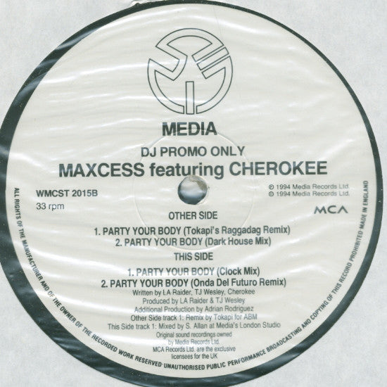 Maxcess Featuring Cherokee (2) : Party Your Body (Part 1) (12