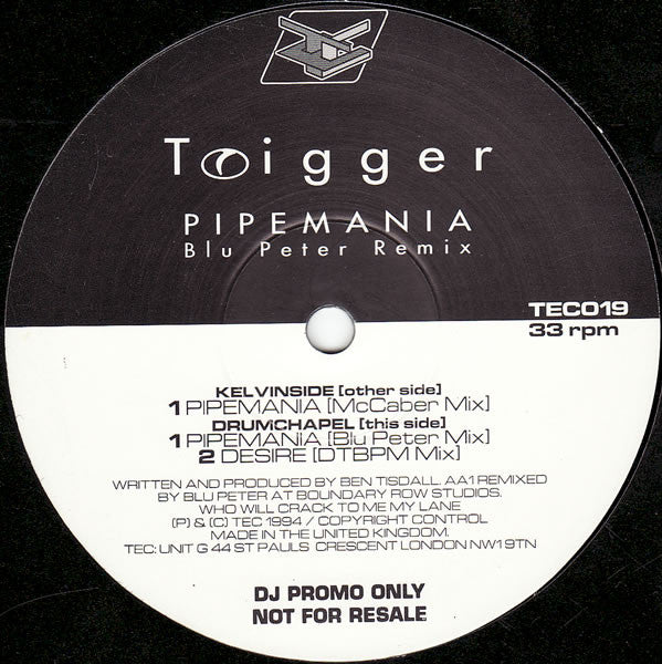 Trigger : Pipemania - Blu Peter Remix (12