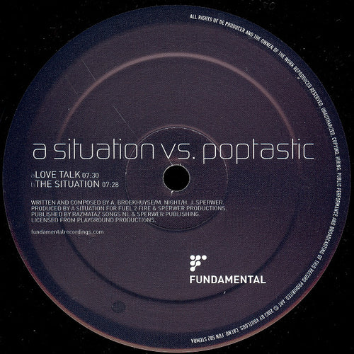 A Situation Vs. Poptastic : Love Talk / The Situation (12