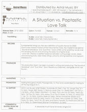 Load image into Gallery viewer, A Situation Vs. Poptastic : Love Talk / The Situation (12&quot;)
