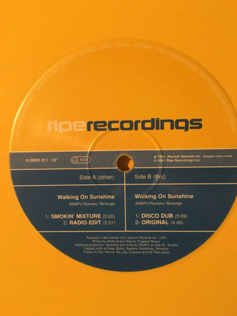 SNAFU (2) / Rockers Revenge : Walking On Sunshine (12