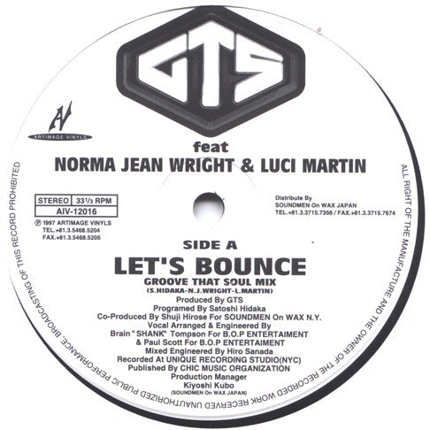 GTS feat. Norma Jean Wright & Luci Martin : Let's Bounce / I Want Your Love (12