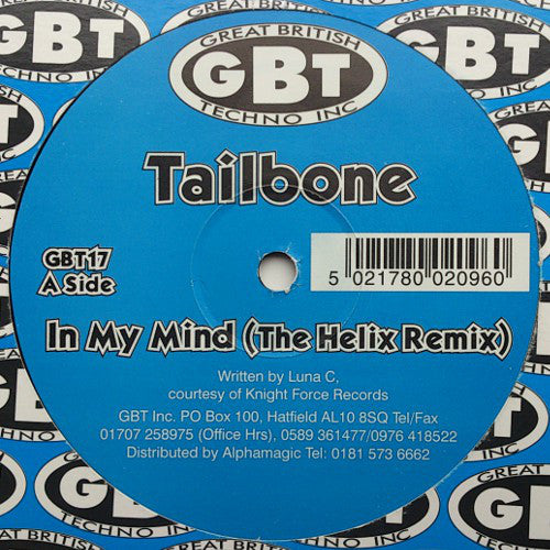 Tailbone : In My Mind (The Helix Remix) / Welcome To My Mind (12