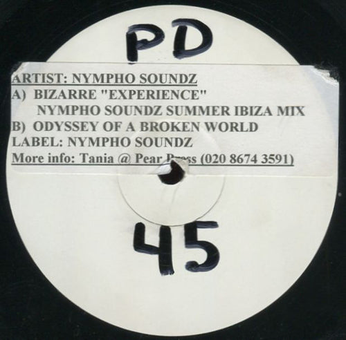 Bazaar / Nympho Soundz : Experience (Nympho Soundz Summer Ibiza Mix) / Odyssey Of A Broken World (12