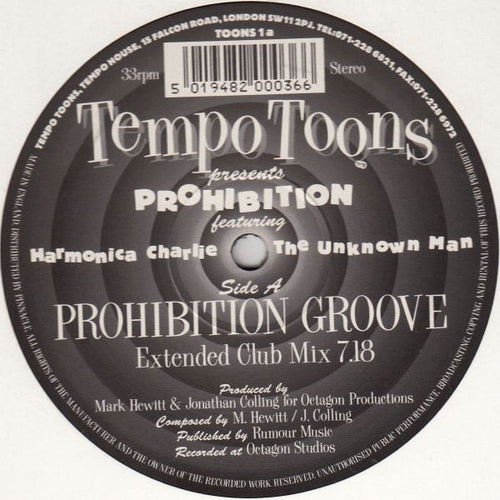 Prohibition Featuring Harmonica Charlie The Unknown Man : Prohibition Groove (12