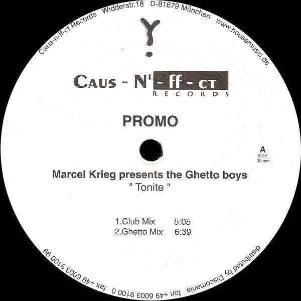 Marcel Krieg Presents The Ghetto Boys (4) : Tonite (12