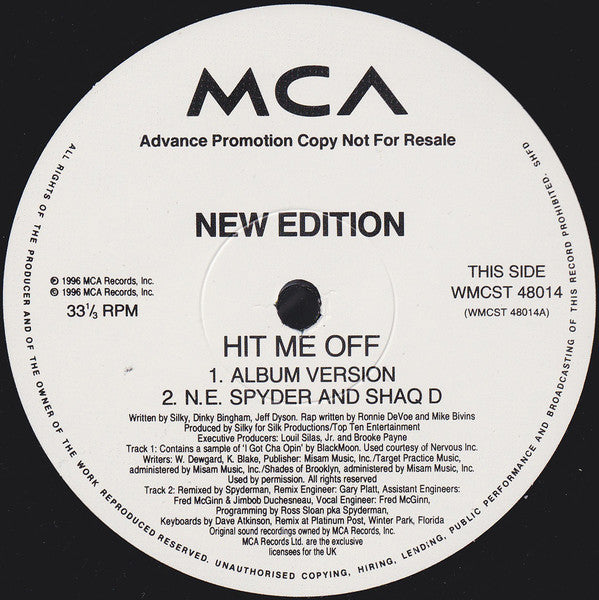 New Edition : Hit Me Off (Promo 1) (12