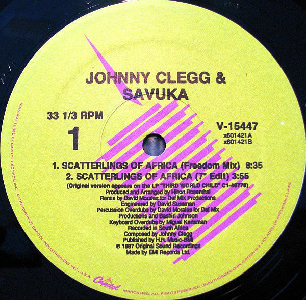 Johnny Clegg & Savuka : Scatterlings Of Africa (12