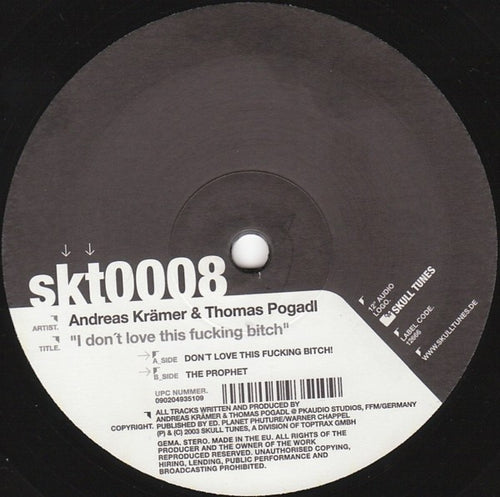 Andreas Krämer & Thomas Pogadl : I Don't Love This Fucking Bitch (12