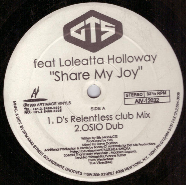 GTS Feat Loleatta Holloway : Share My Joy (12
