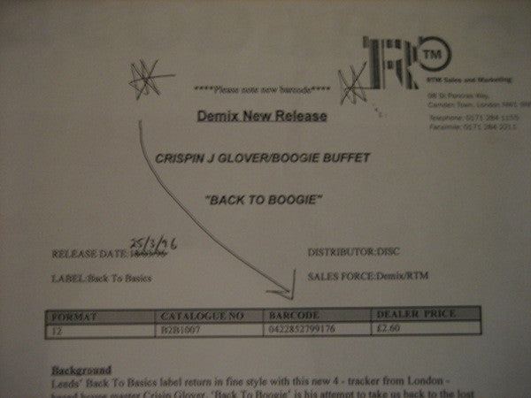 Boogie Buffet : Back 2 Boogie (12
