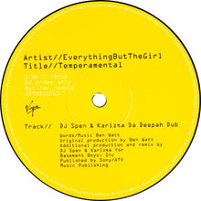 Load image into Gallery viewer, Everything But The Girl : Temperamental (2x12&quot;, Promo)
