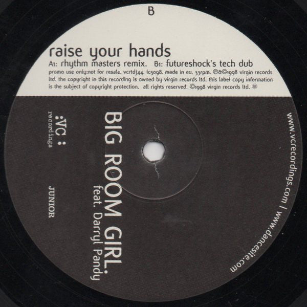 Big Room Girl Feat. Darryl Pandy : Raise Your Hands (12