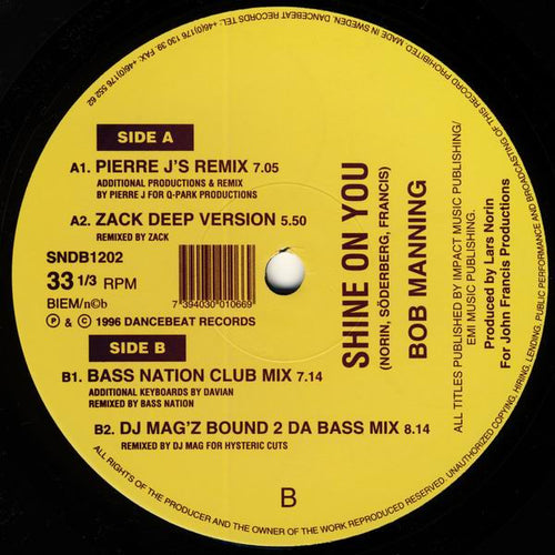 Bob Manning : Shine On You (12