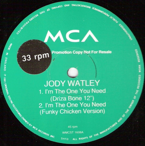 Jody Watley : I'm The One You Need (12
