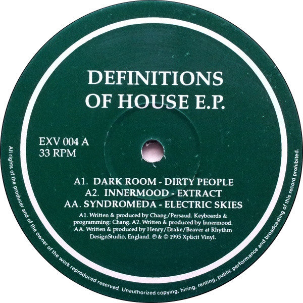 Various : Definitions Of House EP (12