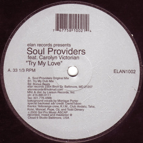 Soul Providers Feat. Carolyn Victorian : Try My Love (12