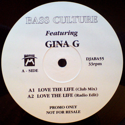 Bass Culture Featuring Gina G : Love The Life (2x12