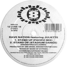 Load image into Gallery viewer, Rave Nation (2) Featuring Juliette* : Stand Up (12&quot;)
