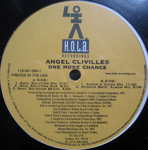 Angel Clivilles : One More Chance (12