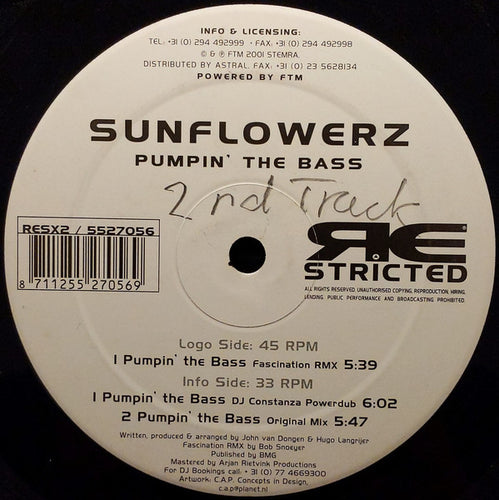 Sunflowerz : Pumpin' The Bass (12